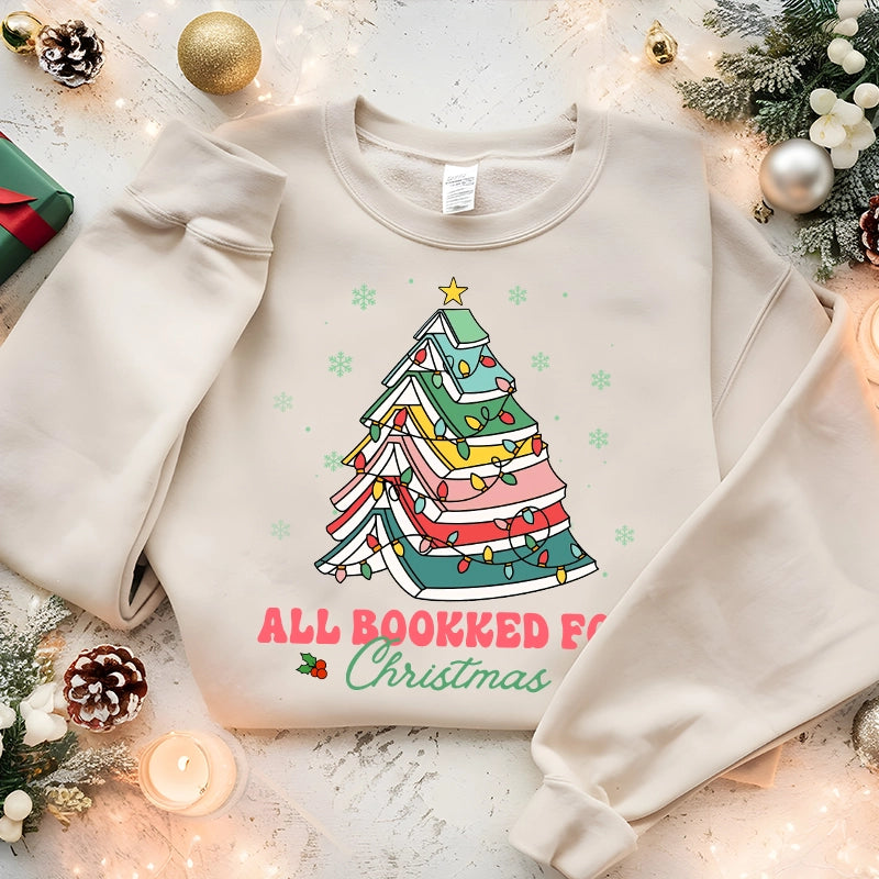 All Booked For Christmas - Personalized Sweatshirt