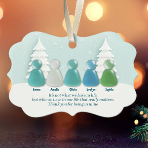 Friendship Sea Glass - Personalized Medallion Shaped Ceramic Ornament