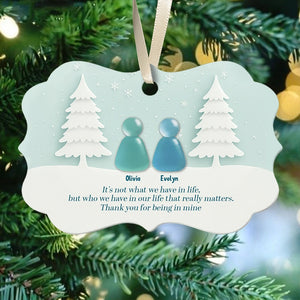 Friendship Sea Glass - Personalized Medallion Shaped Ceramic Ornament