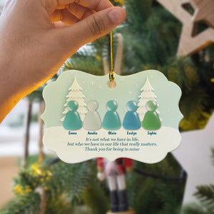 Friendship Sea Glass - Personalized Medallion Shaped Ceramic Ornament