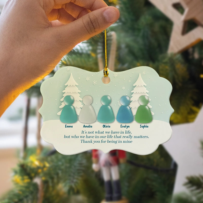 Friendship Sea Glass - Personalized Medallion Shaped Ceramic Ornament