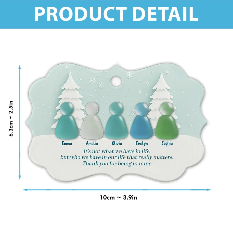 Friendship Sea Glass - Personalized Medallion Shaped Ceramic Ornament