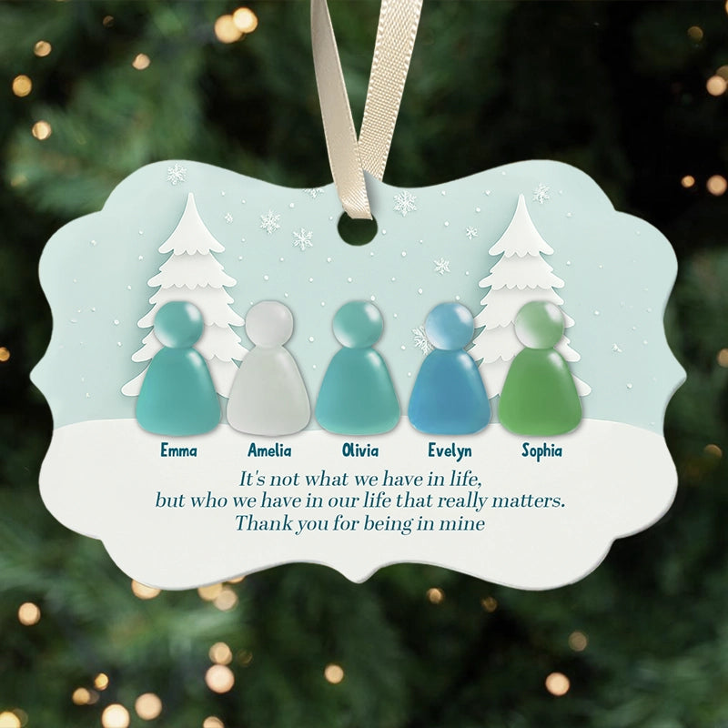 Friendship Sea Glass - Personalized Medallion Shaped Ceramic Ornament