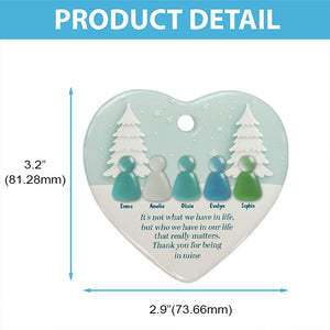 Friendship Sea Glass - Personalized Heart Ceramic Ornament