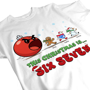 Funny Christmas Running - Personalized T-Shirt