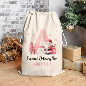 Santa Bags With Name - Santa Sack For Kids - Personalized Christmas Bag