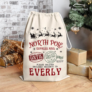 North Pole Express Mail - Christmas Gift For Kids - Personalized Christmas Bag