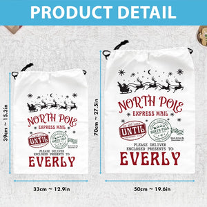 North Pole Express Mail - Christmas Gift For Kids - Personalized Christmas Bag