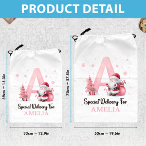 Santa Bags With Name - Santa Sack For Kids - Personalized Christmas Bag