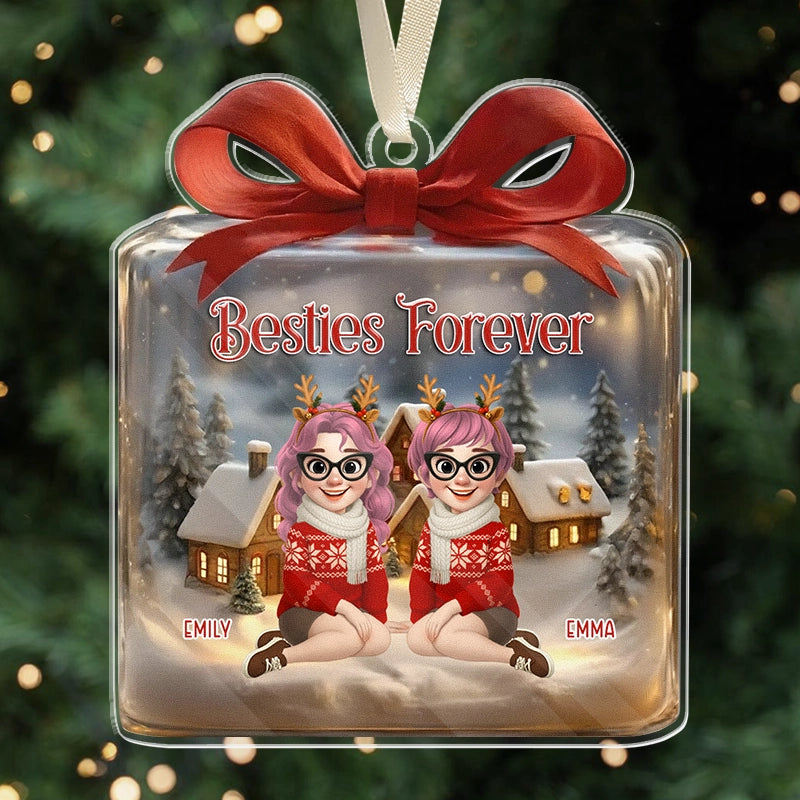 Besties Forever - Gift For Bestie, Friends, Sisters - Personalized Acrylic Ornament
