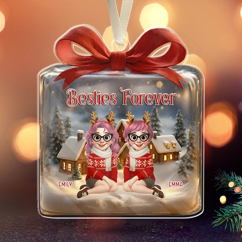 Besties Forever - Gift For Bestie, Friends, Sisters - Personalized Acrylic Ornament