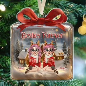 Besties Forever - Gift For Bestie, Friends, Sisters - Personalized Acrylic Ornament