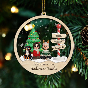 Family Christmas 2025 - Personalized 2-Layered Mix Ornament