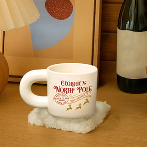 North Pole - Christmas Children's Hot Chocolate Mug - Personalized Chunky Mug