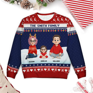 Family Cartoon - Personalized Ugly Sweater
