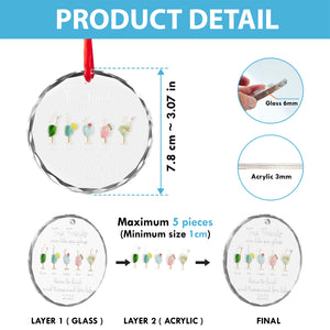 True Friends Are Like Sea Glass - Friendship, Bestie, Friends Gift - Personalized Glass With Acrylic Pieces Ornament