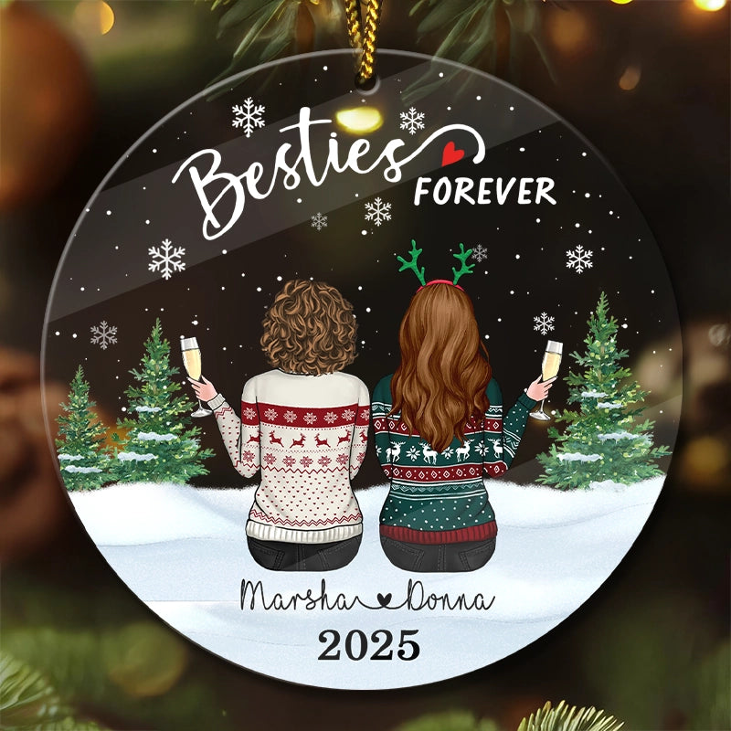 Besties Forever - Christmas Gift For Your Besties - Personalized Acrylic Ornament