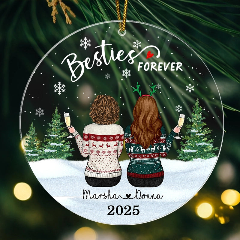 Besties Forever - Christmas Gift For Your Besties - Personalized Acrylic Ornament
