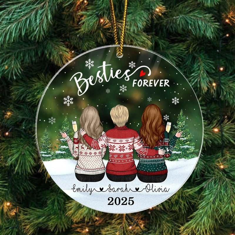 Besties Forever - Christmas Gift For Your Besties - Personalized Acrylic Ornament