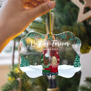 Besties Forever - Christmas Gift For Best Friends - Personalized Acrylic Ornament