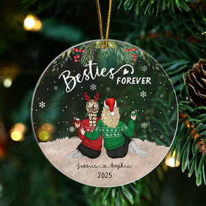 Besties Forever - Christmas Soul Sisters Gift - Personalized Acrylic Ornament