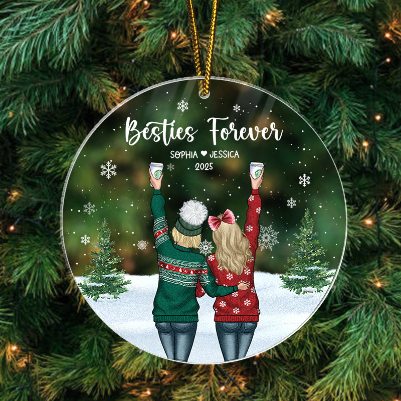 Besties Forever - Best Friend Christmas Gift - Personalized Acrylic Ornament