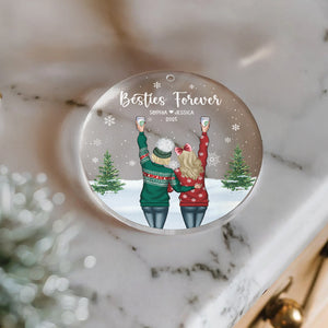 Besties Forever - Best Friend Christmas Gift - Personalized Acrylic Ornament