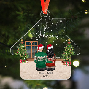 Christmas Family - Custom Family And Pet - Personalized Acrylic Ornament