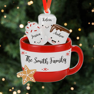 Marshmallow Christmas Family - Personalized Acrylic Ornament