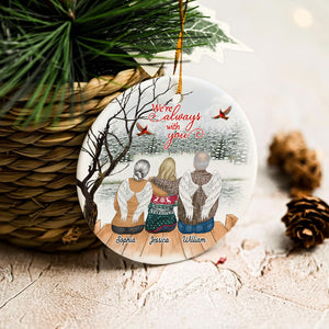 I Am Always With You - Custom Memorial Gift - Personalized Circle Ceramic Ornament