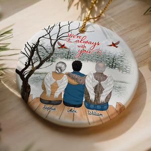 I Am Always With You - Custom Memorial Gift - Personalized Circle Ceramic Ornament