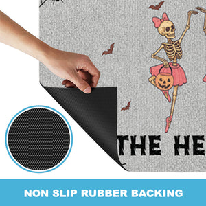 Trick Or Treat - Funny Halloween Skeleton - Personalized Doormat